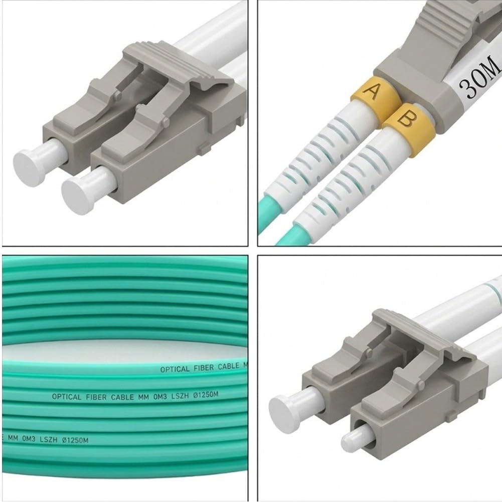 FABULETTA Cavo patch in fibra ottica da LC a LC ad alte prestazioni, 10 Gbps, bassa attenuazione, cavo patch in fibra ottica