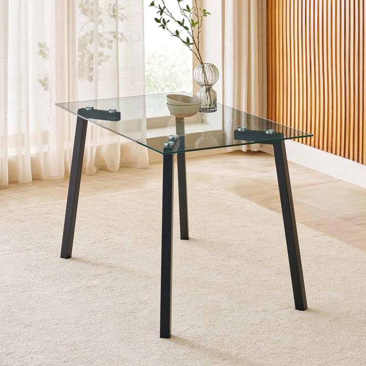 Image of Home Centre | Helios Paul | Fabric | 4 Seater Dining Table Sets | Green | 1 Table with 4 Chairs | 1 Year Warranty
