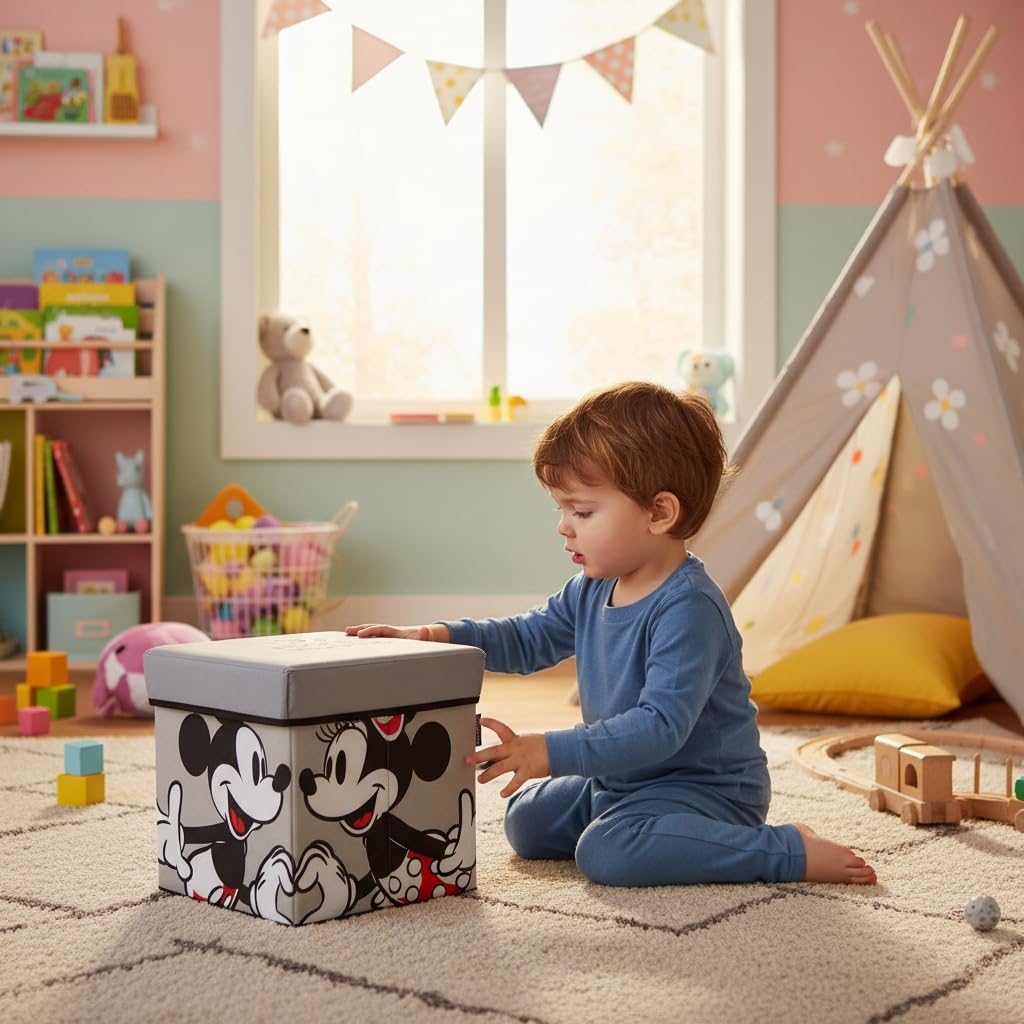 ARDITEX Minnie Folding Textile Storage Seat 30x30x30cm