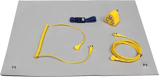 Kill Stat Anti Static ESD Grounding Kit with Wrist Strap and Mat for Electronics