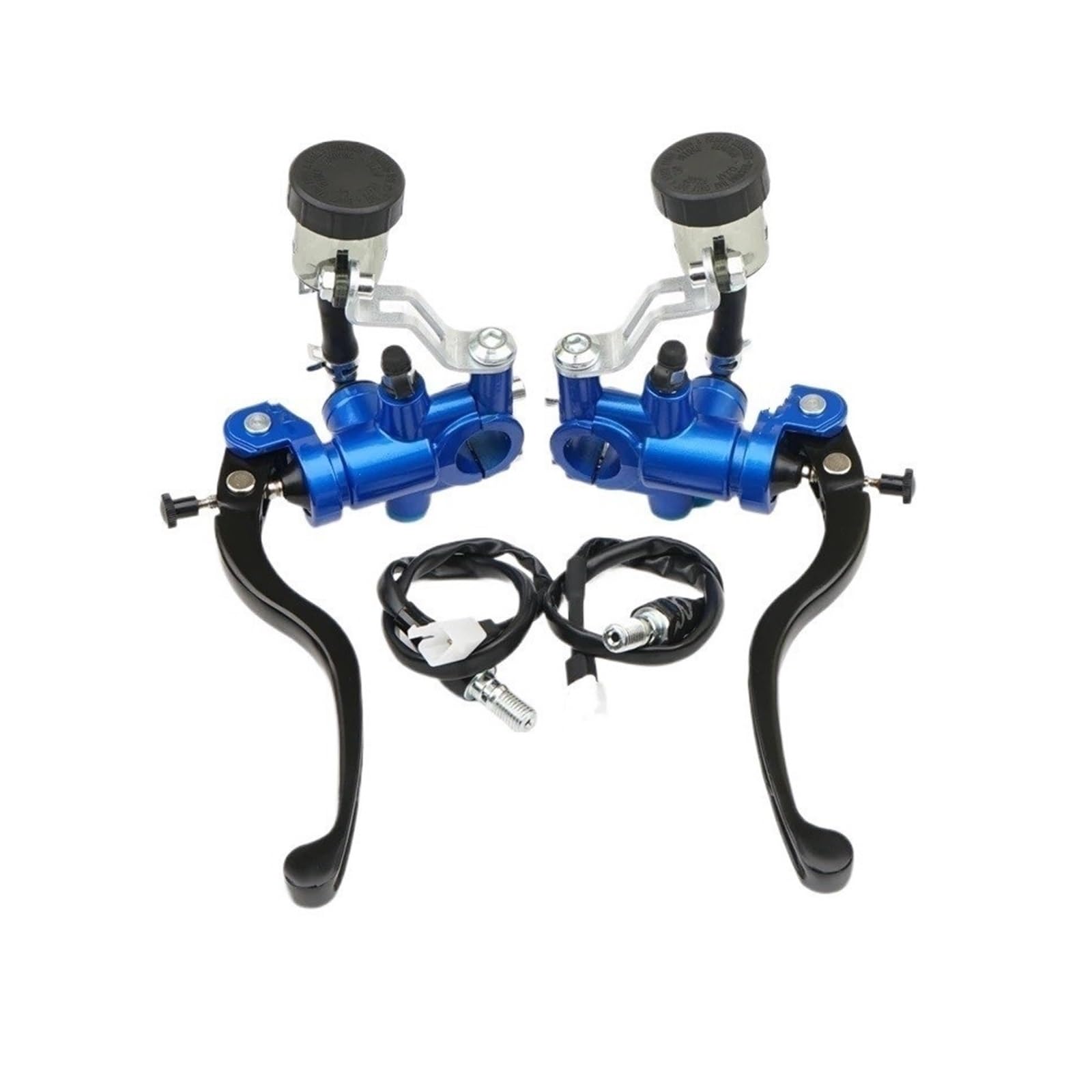 Leva freno frizione pompa freno per moto universale PX1 da 17,5mm radiale per cilindro per maestro 7/8" 22 mm per Yamaha(Blu,1pair)