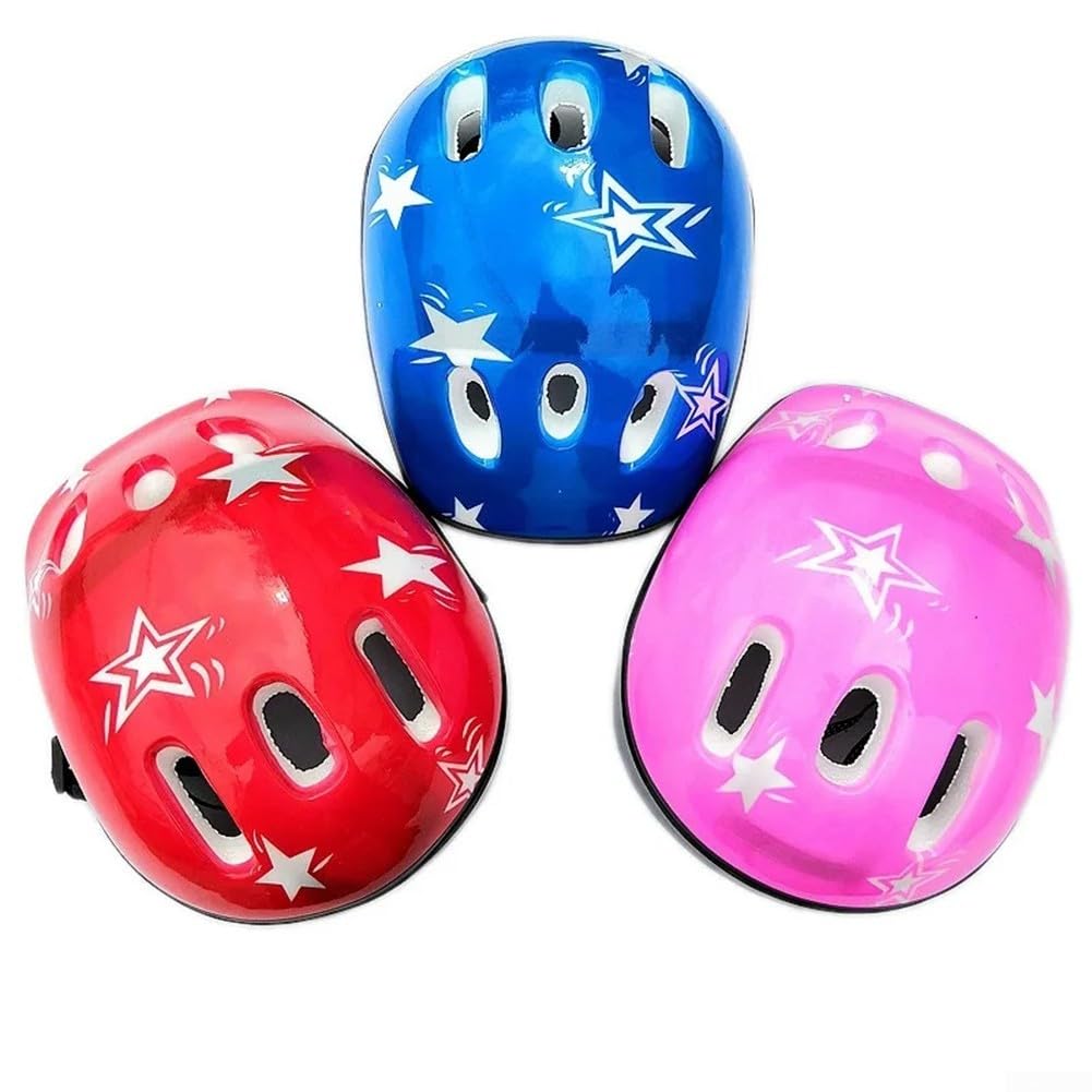 Casco di sicurezza completo per bambini con ginocchiere, gomitiere e polsiere, per bambini dai 5 ai 16 anni, ideale per ciclismo, pattinaggio e gioco attivo