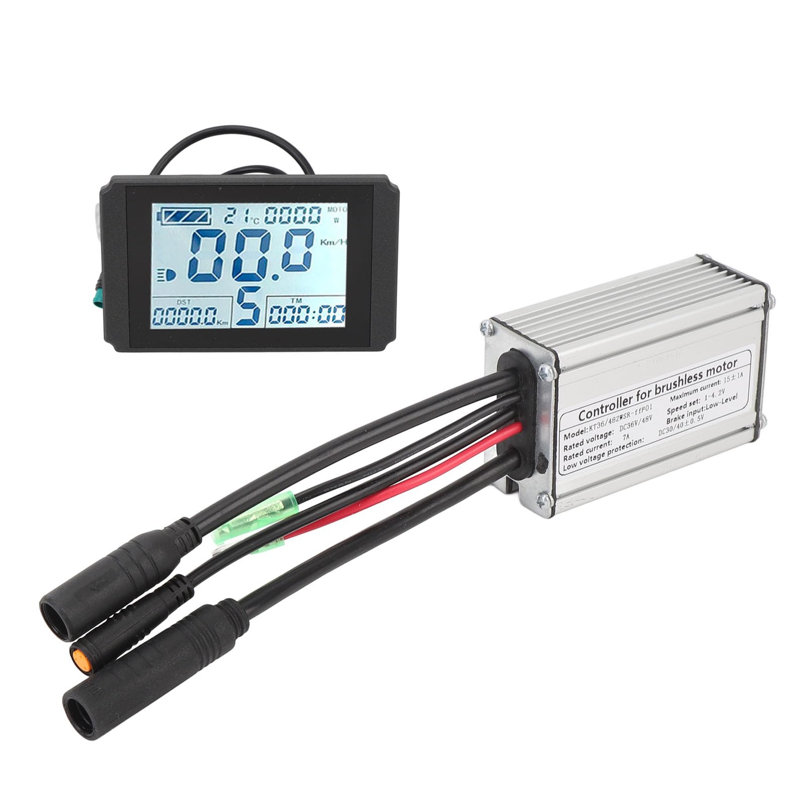 Kit de controlador para patinete eléctrico, controlador de motor resistente al agua de 15 A con medidor de pantalla LCD10H y acelerador de pulgar 130X, compatible con motores sin