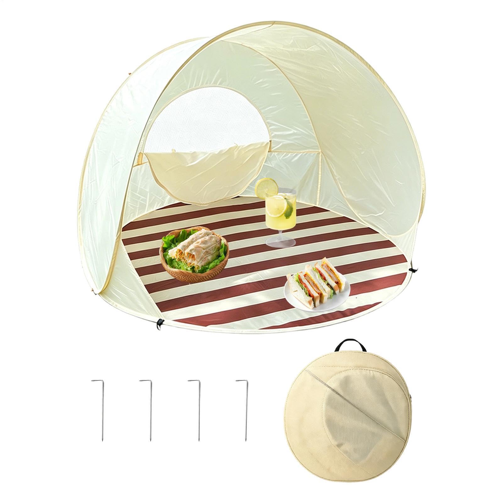 Namiot Plażowy Schronienie Przeciwsłoneczne UPF50+ Dla 2-3 Osób | Daszek Ochronny przed Słońcem na Party Podwórko Patio Camping Picnic przy Basenie Hiking