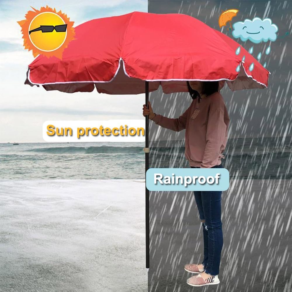 Zapasowy pokrowiec na parasol tarasowy – kompatybilny z parasolami o długości 2,2 m do 3,6 m, żebrami 8 i 10 żebrami, trwała tkanina odporna na promieniowanie UV, idealna do stosowania na zewnątrz