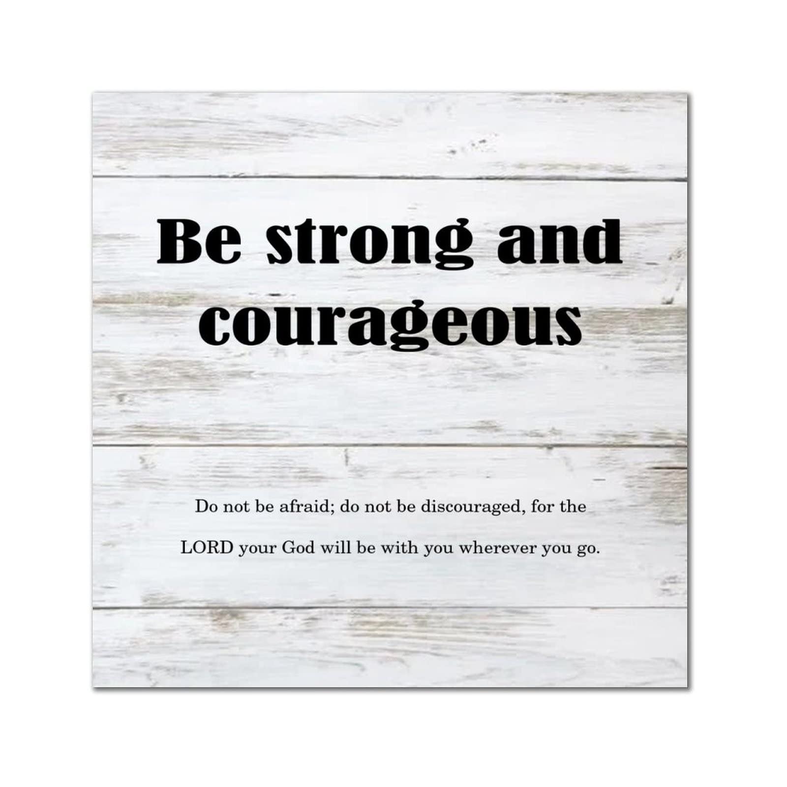 Plaque murale en bois Be Strong déco vintage maison et salon