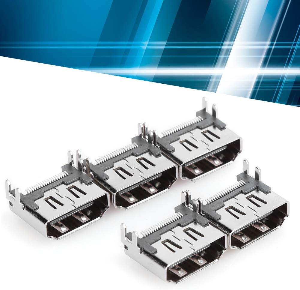 5 Pcs HDMI Port Display Socket Jack Interface Connector Replacement Fi for Sony Playstation 4 PS4, Accessories for PS4(for PS4)