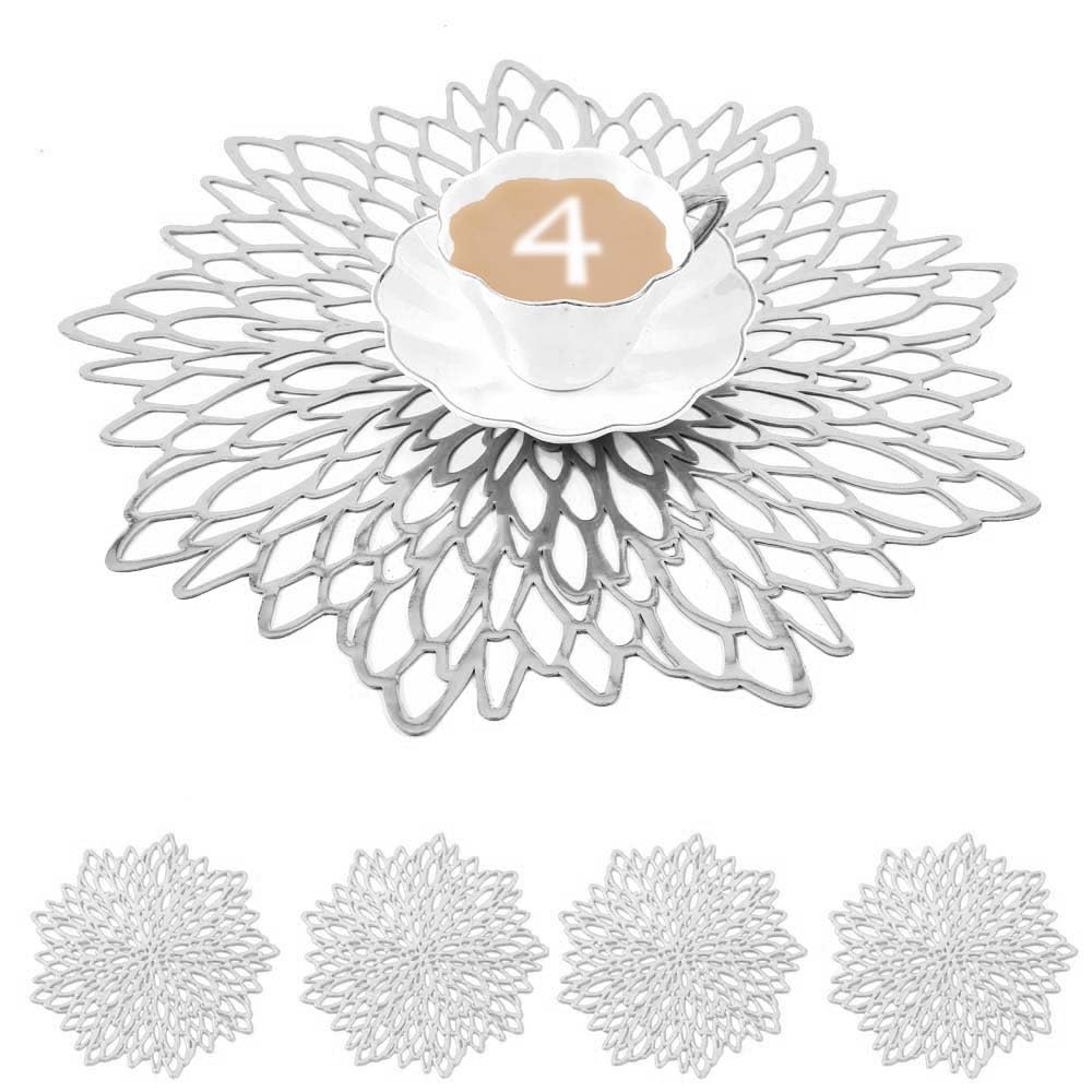 Mangata Silver Placemats and Coaster Sets of 4