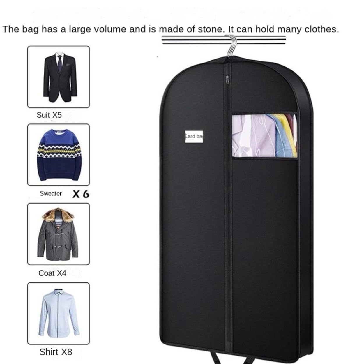 Portatrajes Funda Traje Bolsas Colgantes Para Ropa, Para Viaje Y Almacenamiento En Armario, Funda Para Traje Con 2 Asas Para Ropa, Abrigos, Chaquetas, Camisas, 5 Uds. Funda Ropa Portatrajes Viaje(Ligh