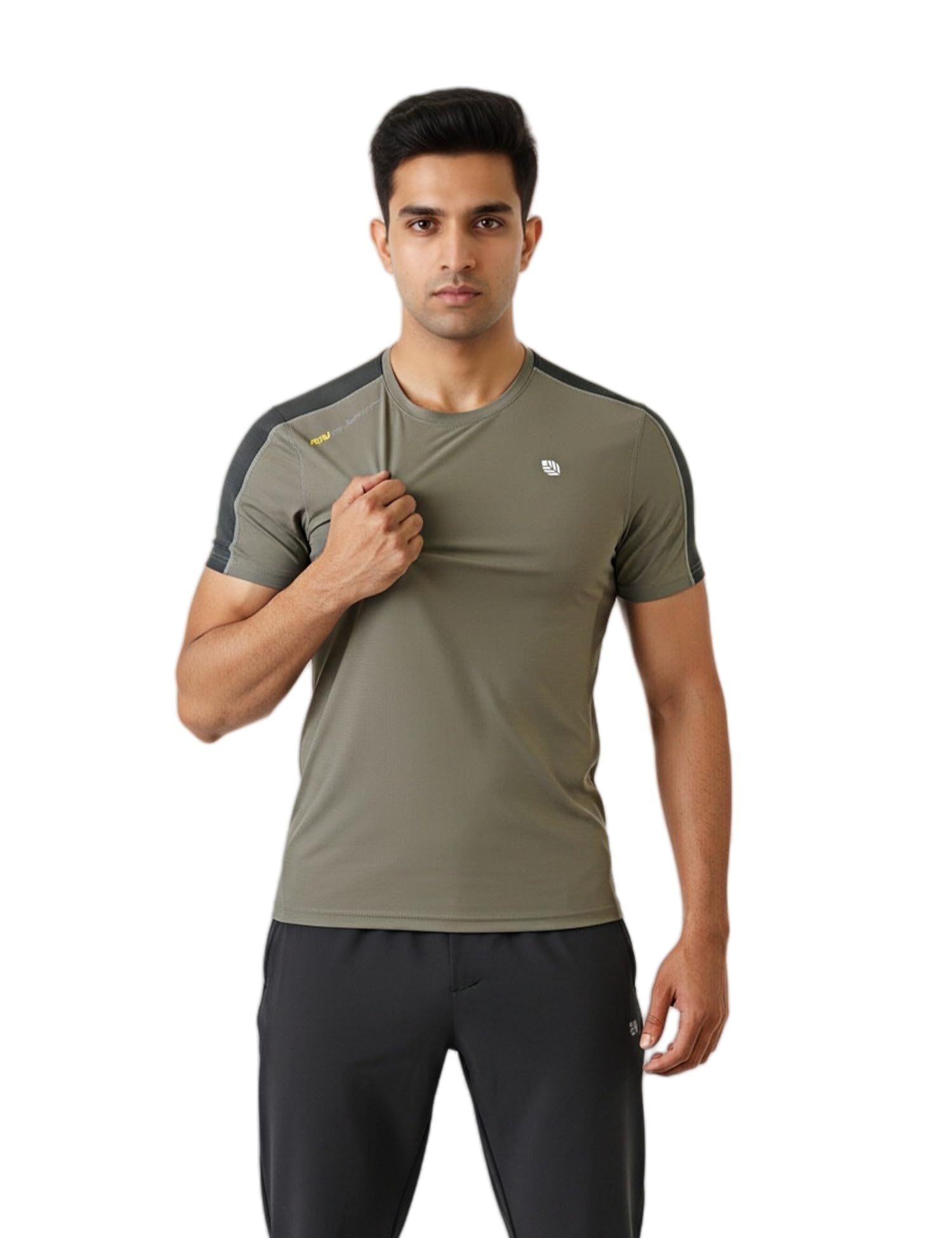 venzina Gym T Shirts for Men Workout, Color Blocking Design Breathable Sports Tshirt for Men, Seamless Technology Quick Dry Summer Top for Hiking & Commute-picture-29