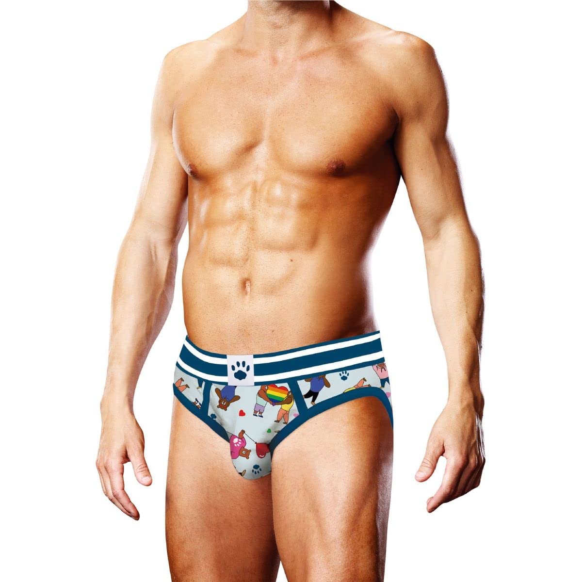 Prowler Men's Multicolor Leather Pride Brief Medium - Uk Waist Size - 30" - 34" - One Count