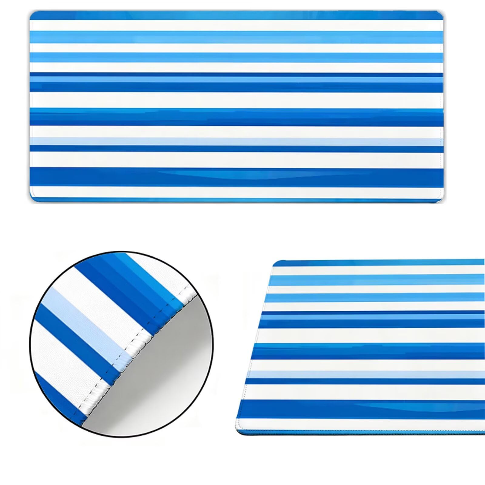 Podkładka pod mysz XXL 1200x600x3mm podkładka pod mysz niebieska podkładka pod mysz biała poprawia precyzję i szybkość, antypoślizgowe wodoodporne, szyte krawędzie, akcesoria do gier, komputer