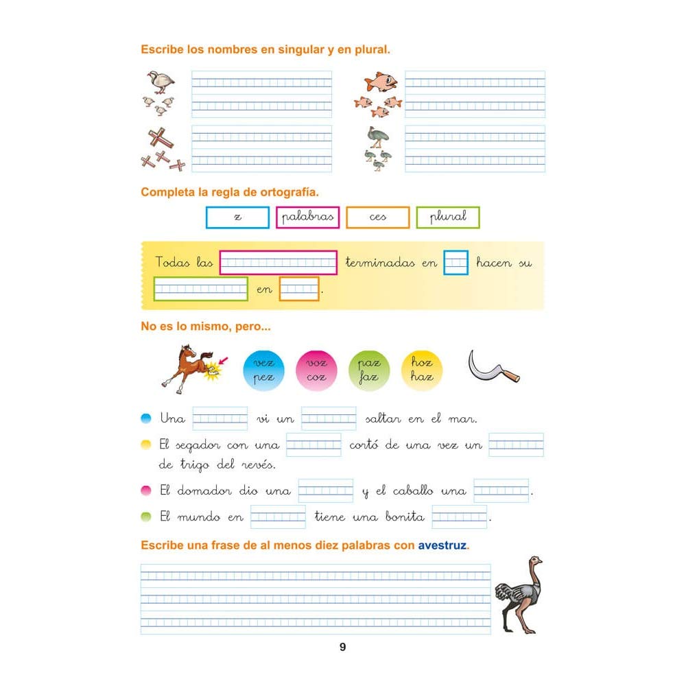 Pack Ortografía Divertida 3º primaria: Cuadernos 7, 8 y 9 | Material De Refuerzo Actividades sencillas | Editorial Geu (Niños de 8 a 9 años)