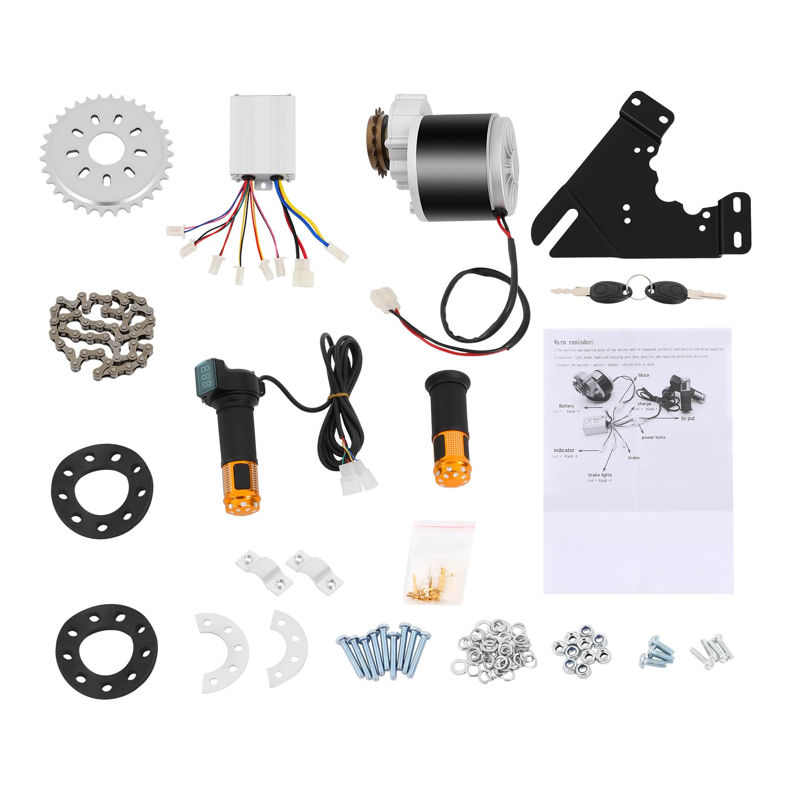 EUAIIPull Elektro Fahrrad Motor Umbausatz 36V 350W Hinterrad Conversion  Twist Kit mit Freilauf Brush Motor E-Bike-Umrstung fr Fahrrder  Mountainbikes Elektrodreirder : Amazon.de: Sport & Freizeit