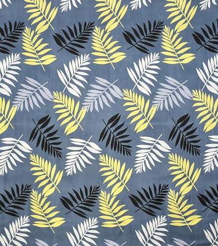 Image of HOMEKART 3D Printed 144 Tc Microfiber Double Bedsheet with 2 King Size Pillow Covers Breathable | Wrinklfree | Summer | Topsheet (Grey & Yellow Cricle Print, 90 x 90 Inches)