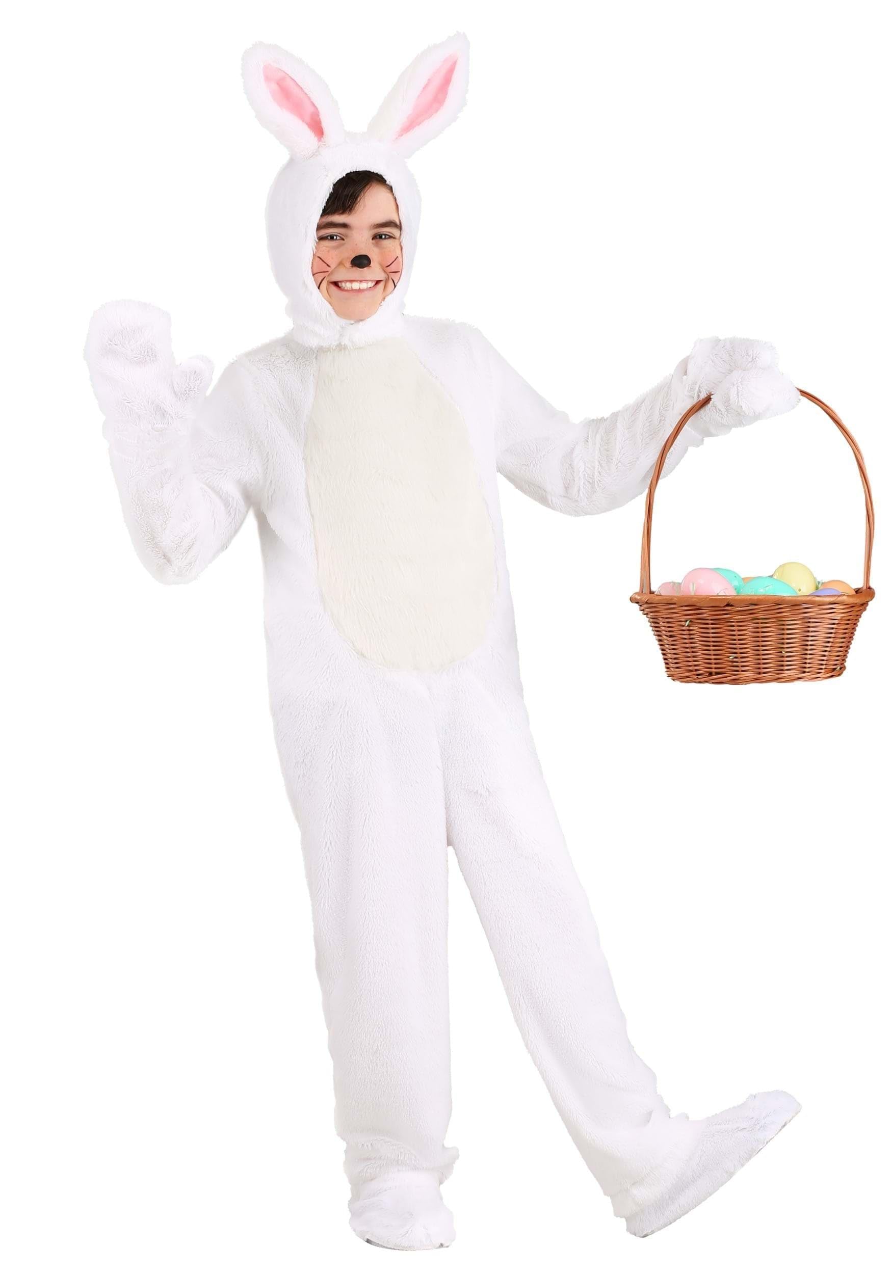 Enchanting Bunny Adventure Kids Costume Faux Fur Jumpsuit, Ears, Tail & More