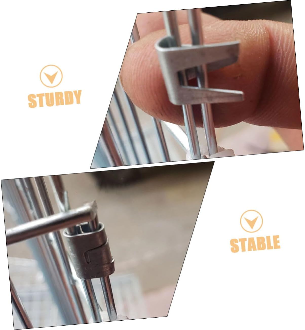 Toddmomy 50pcs Pet Wire Cage Clips Sturdy Iron Clips for Cat Dog and Reptile Cages Reliable Clamp Design for Enhanced Security and Durability
