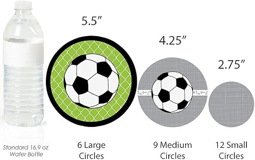 Miniatura 3 de Big Dot of Happiness Goaaal  Fútbol  Baby Shower o fiesta de cumpleaños  Confeti gigante  Decoraciones de fiesta  Confeti grande 27 unidades
