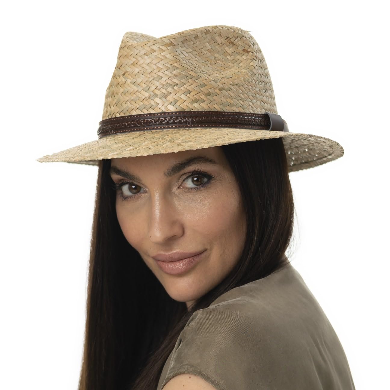 Lipodo CHAPEAUSHOP New Steven Traveller Chapeau de Paille Fabrique en Italie Unisexe Printemps Ete