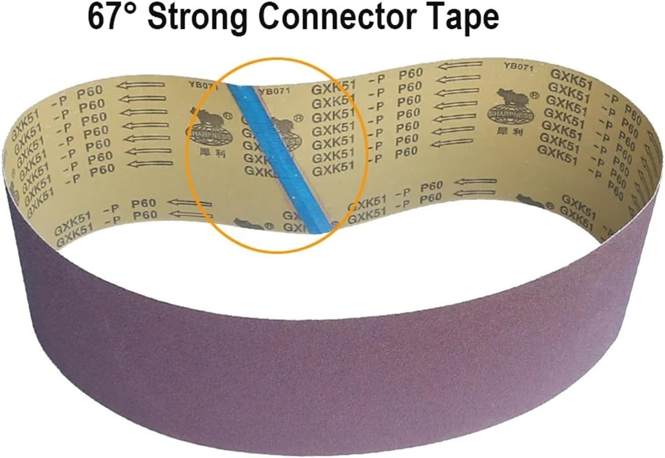 1pcs 1220mm Sanding Bands for Grinder - AO Zirconia Abrasive Belt, P40-P800 Grit, Ideal for Wood, Metal, and More(1220x150mmxP150)