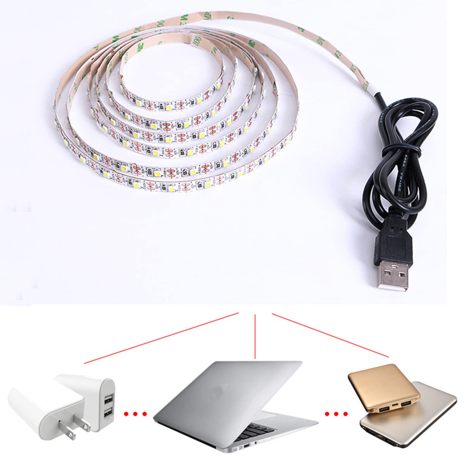Flatware Striscia LED USB 24 Colori Che cambiano la Stringa del Nastro del Nastro Retroilluminazione TV RGB Impermeabile con Telecomando