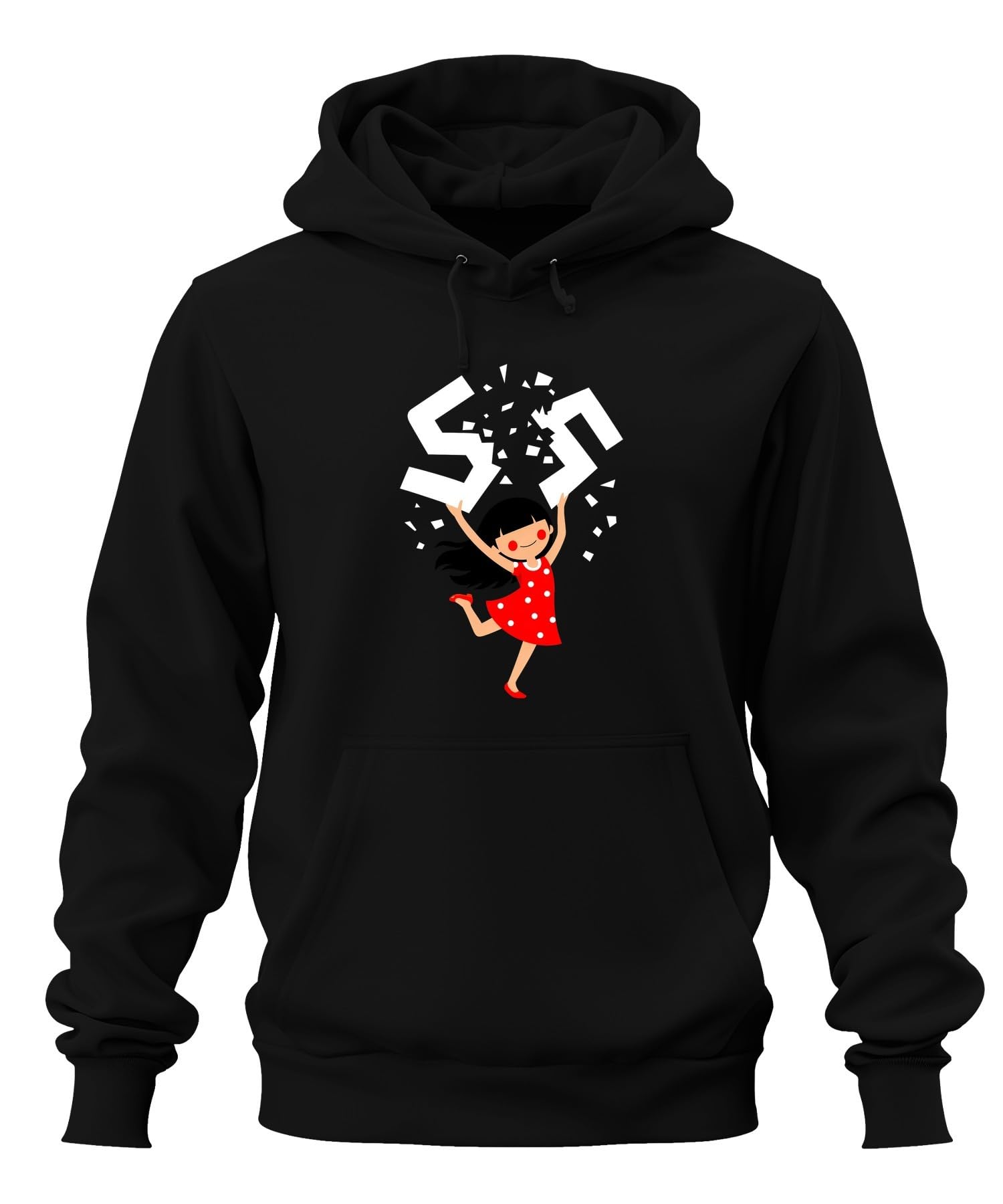 Smash Fascism dziewczęca bluza z kapturem | Sarkazm FCK NZS przeciwko prawemu oporowi demokracja tolerancja sukienka w kropki Kawaii protest odwaga cywilna ludzkość