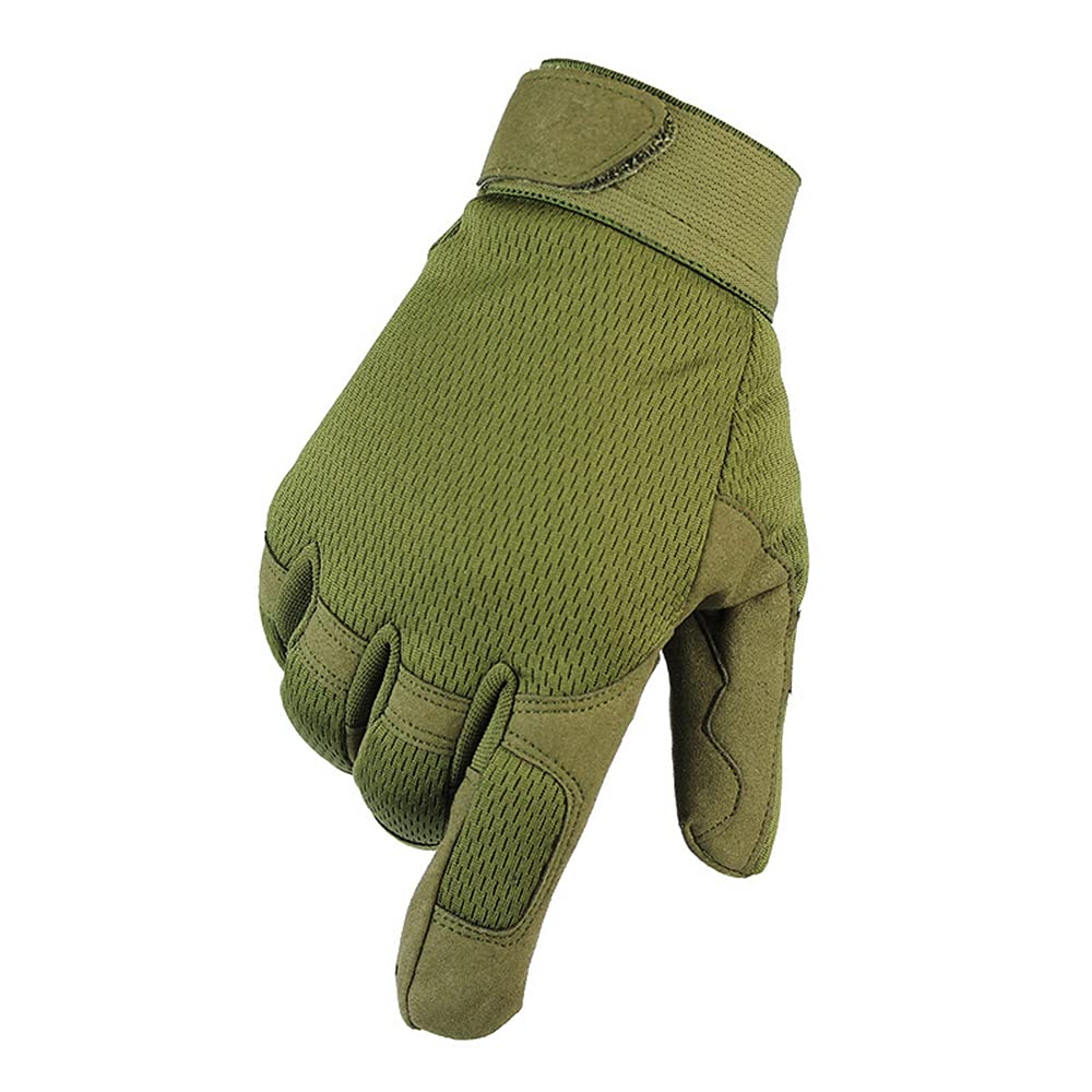Outdoor Sports Motorcycle Cycling Gloves Airsoft Shooting Hunting Camouflage Full Finger Tactical Gloves - Green - XL