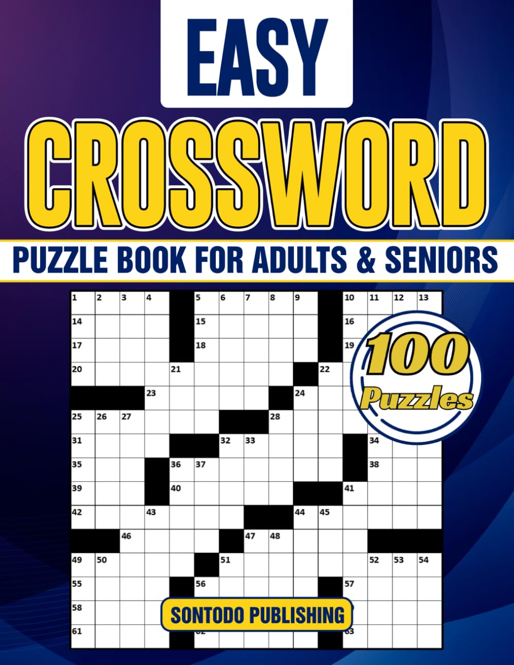 Easy Crossword Puzzle Books For Adults and Seniors - 100 Puzzles: Entertaining Brain Workouts to Keep Your Mind Active and Healthy