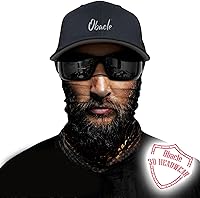 Vista 187 de Obacle - Tapabocas con cuello polar y de estilo de pañuelo contra el polvo y el sol para hombre y mujer