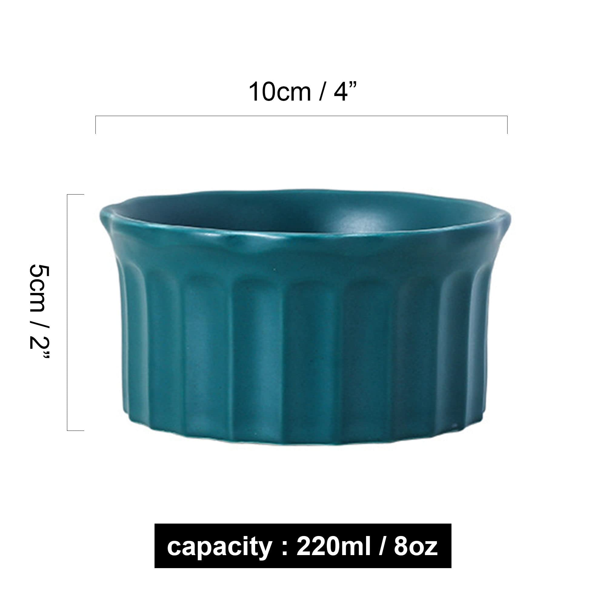 Bol à soupe, bol à riz, bol à déjeuner, ensemble de ramequins, 230 ml, ramequins à crème brûlée, plats à soufflé allant au four, ramequins à soufflé, ramequins for friteuse à air-rose-lot de 8 (Color