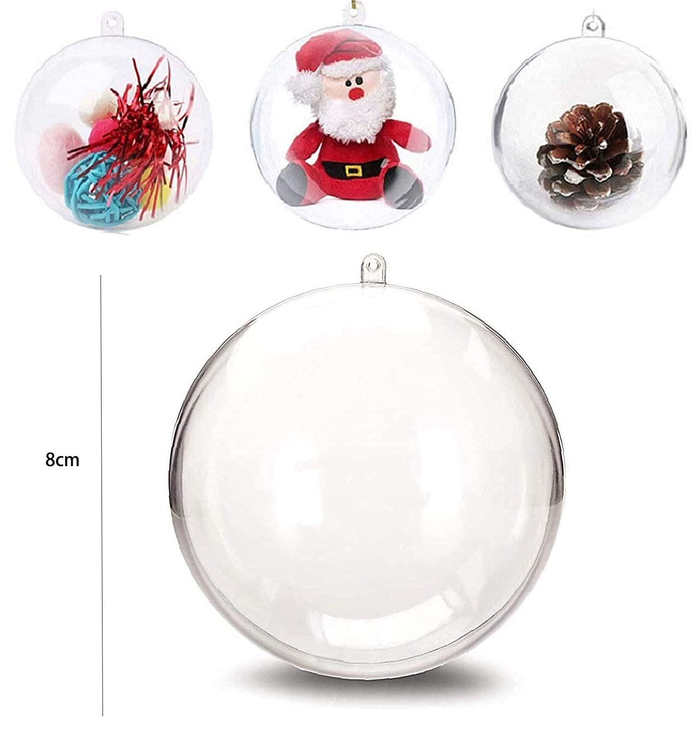 Bola de Gota Hueca para Colgar, para Rellenar Decoraciones navideñas, Adornos de árbol de Navidad para Bodas, 15 Piezas de Adornos Transparentes, Adornos de plástico rellenables