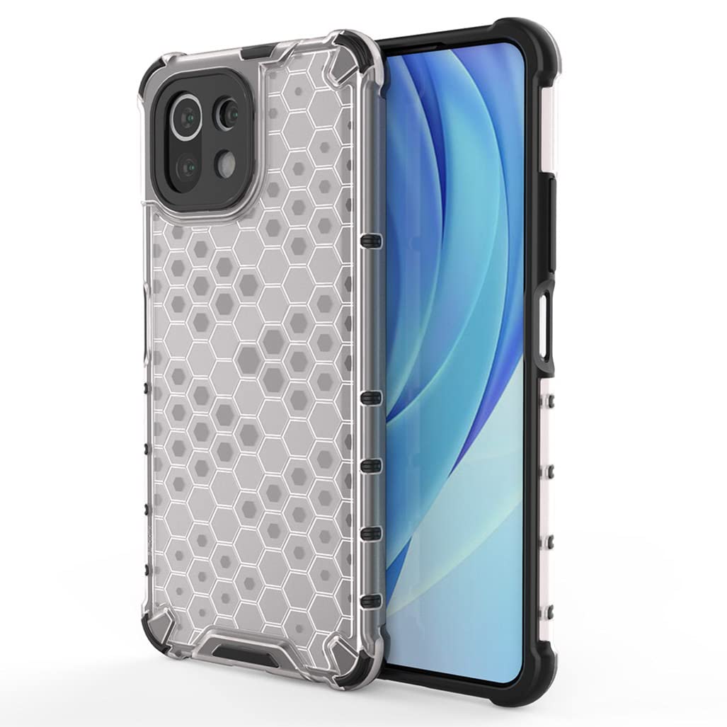 Btstring Cover per Xiaomi Mi 11 Lite 5G/NE/4G con Pellicola Protettiva, Militare Custodia con Stand Supporto Bumper Antiurto Case, TPU+PC Dual Layer Custodia - Blu