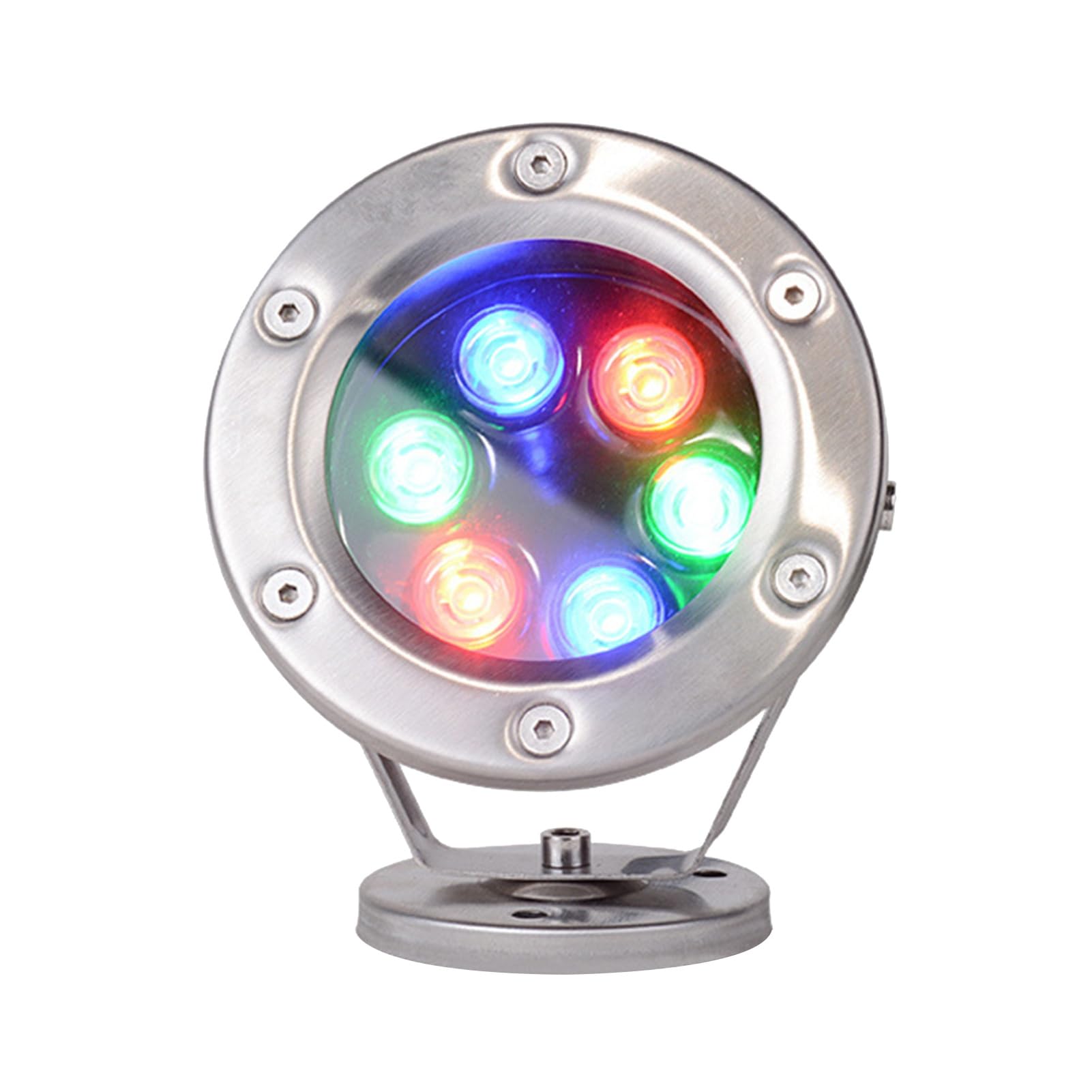 LED Luci Subacquee RGB Luce dello Stagno IP68 Impermeabile Bassa Tensione AC24V Stainless Steel Sommergibile Faretti per Giardino Acquario Fontana Cascata Luce della Piscina(18W-AC24V)
