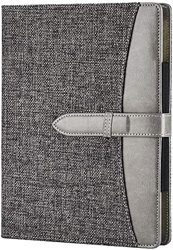 A5 Journal Notebook, Linen Travel Journals Notepad Diary for Women, Refillable Business Notebook with Pen Holders, Perfect for Office Home School Business Writing Diaries, 120 sheets/240 Pages