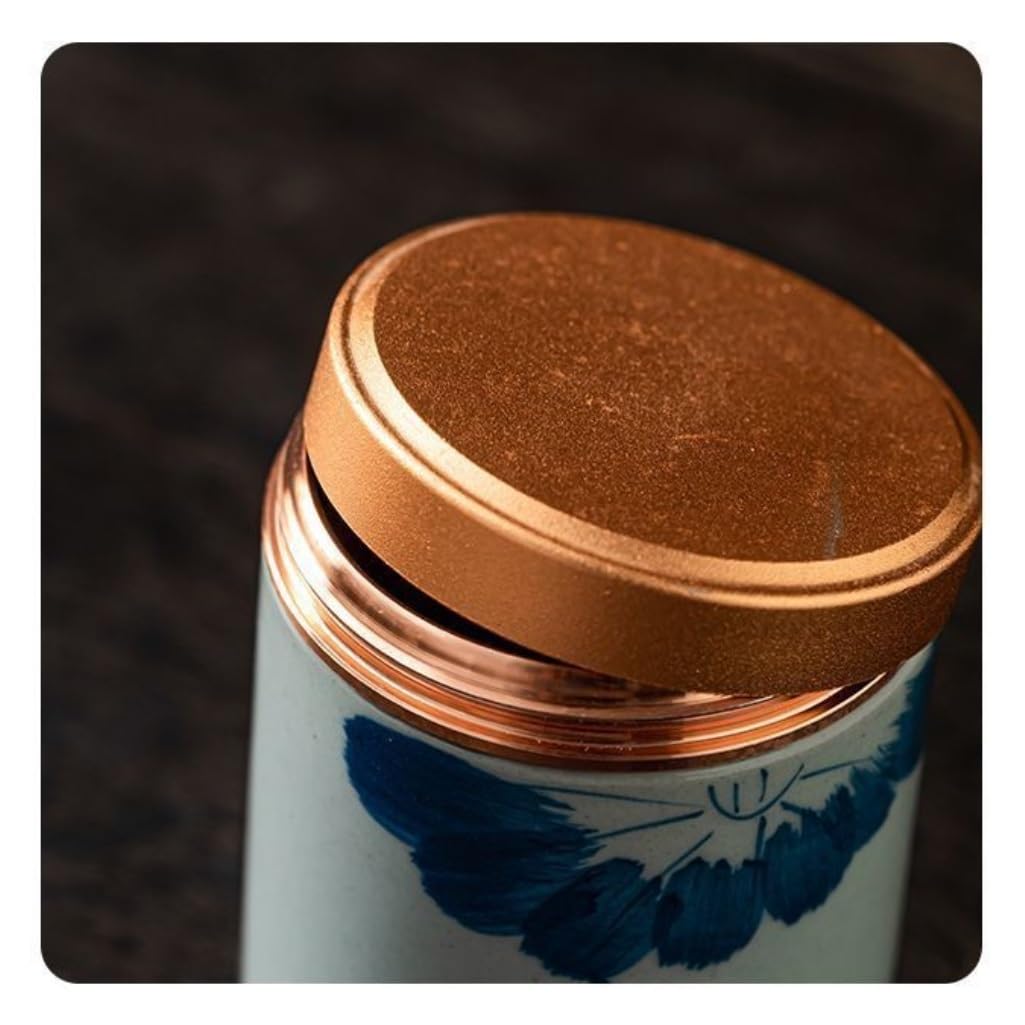 Pojemniki na herbatę luzem Ceramiczny luźny pojemnik do przechowywania herbaty Mały podróżny przenośny mały pojemnik na herbatę Pu'er zielona herbata czarna herbata uszczelniona puszka ceramiczna