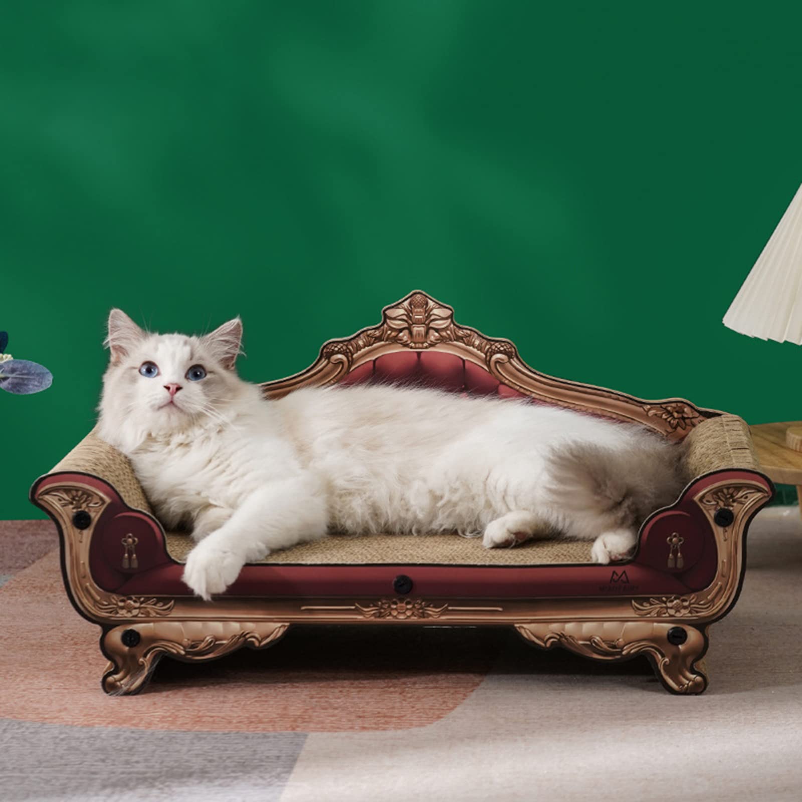Cat Scratcher Wellpappe Kratzbett für Katzen Lounger Kratzunterlage Cats Toys Scratch Pad Board für, Interaktives Möbelstück