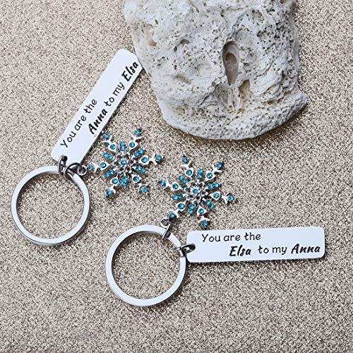 CHOORO Elsa Anna Jewelry Queen Elsa Princess Anna Gift You’re The Anna To My Elsa Keychain Set Best Friend Gift4