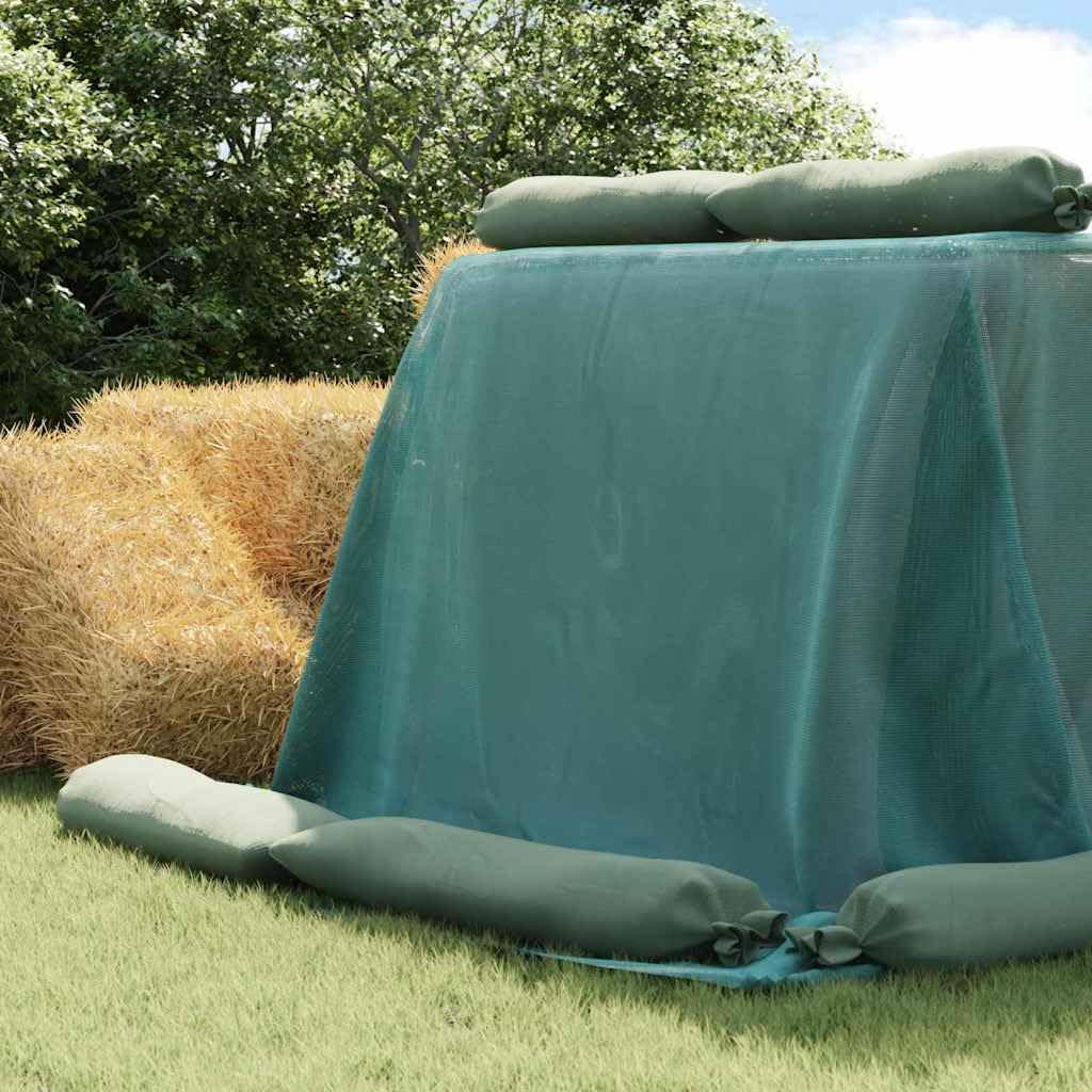 Cubierta de silo, verde, 10 x 5 m, HDPE, resistente a los rayos UV, para cría de animales, agricultores, animales de granja, protección para comederos e higiene en exteriores