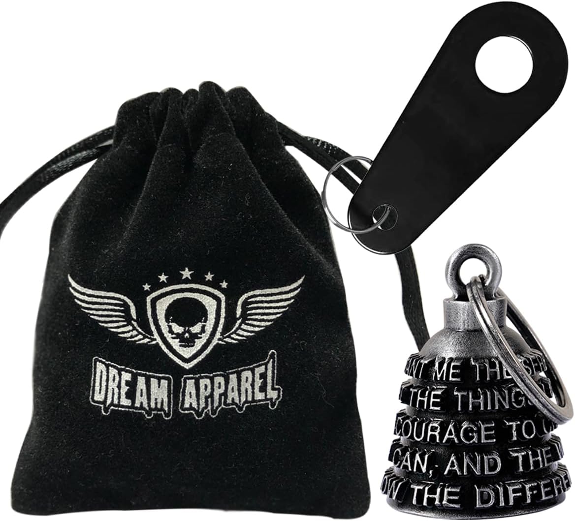 Dream Apparel Motorcycle Bell Guardian Angel Drive Away Gremlin, Biker Bell for Men Women Rider Riding, Good Luck Gift - Image 2