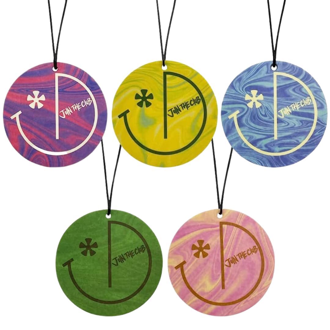Join The Club 5-Pack Liquid Dazed Car Air Freshener with Natural Essential Oils for Aromatherapy - Luxe Scent for Men - Ideal for Cars & Small Spaces