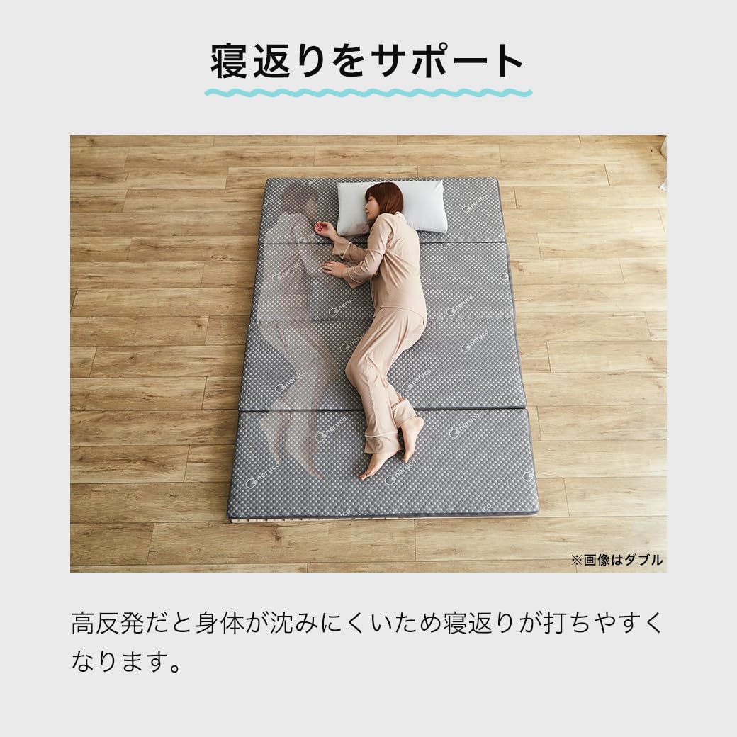 Amazon.co.jp: ネルコンシェルジュ 四つ折りウレタンマットレス 厚さ