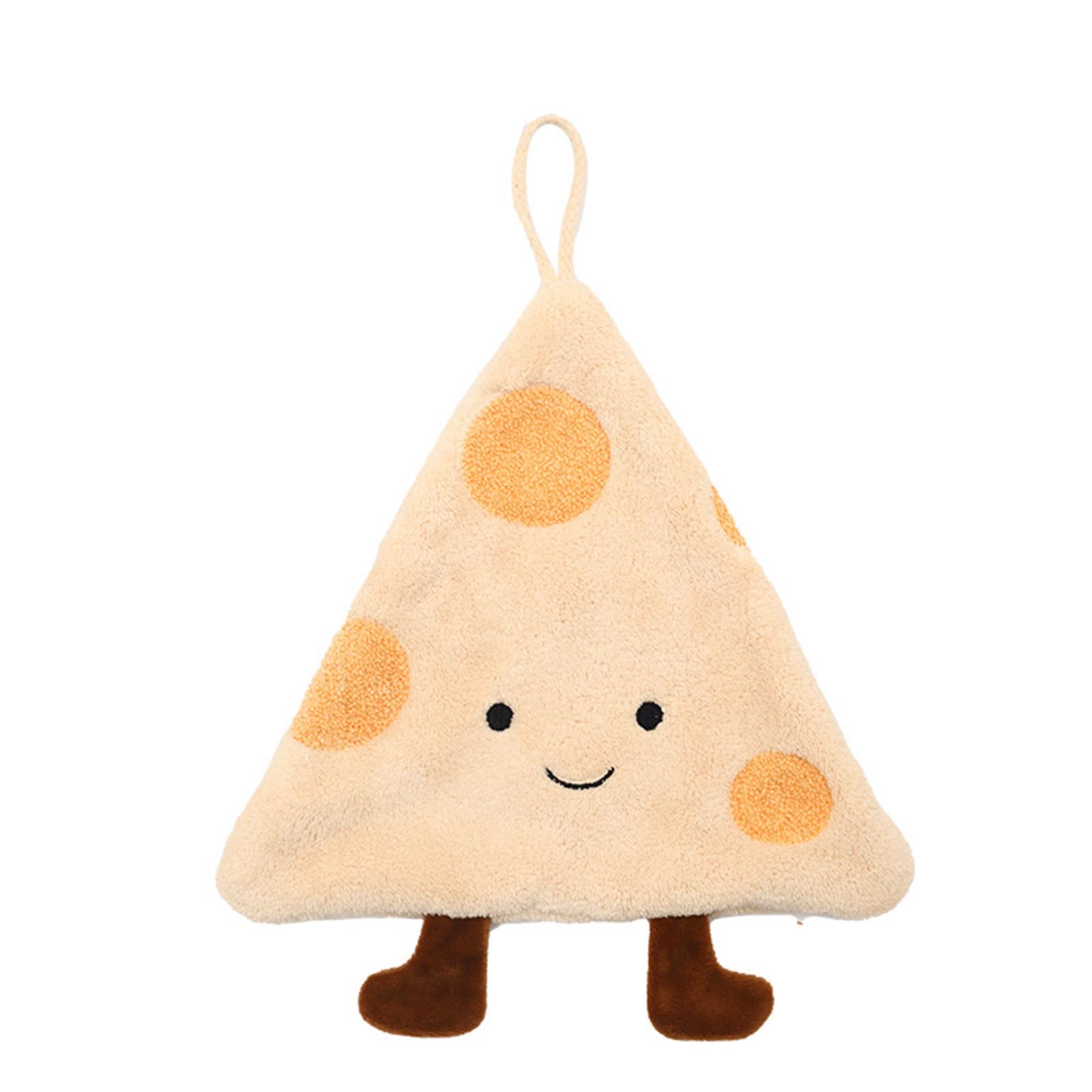 Tsophreniq Corals Fleece Hand Towel Cheese Design Highly Absorbent and Machine Washable Soft Bathroom Hand Towel
