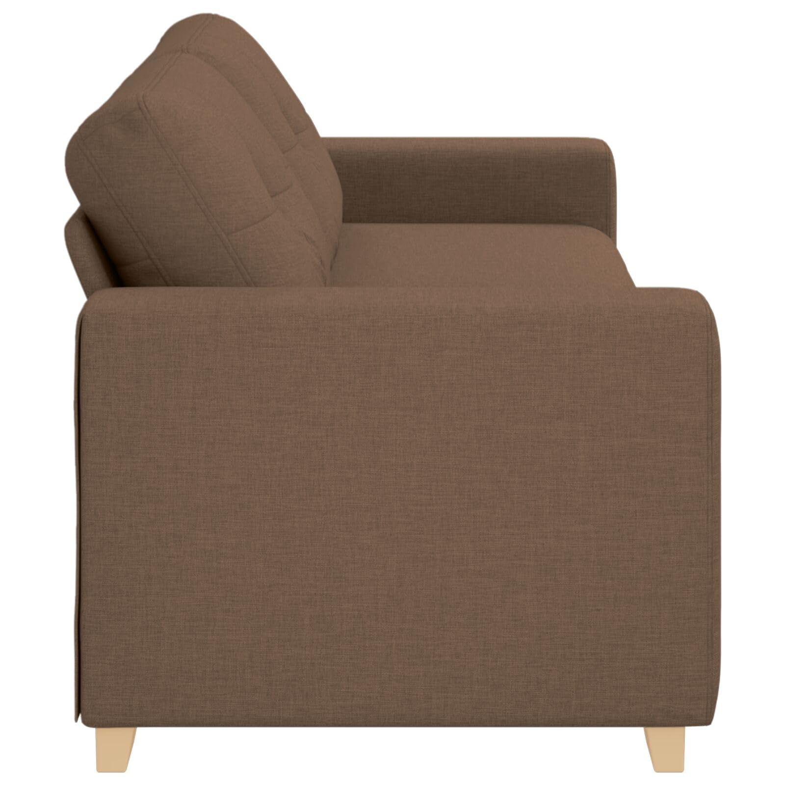 Homgoday Sofa de Salon 3 Plazas,Sofá Moderno, Sofa Cama Chaise Longue Sofá de 3 plazas Marrón 180 cm Tela