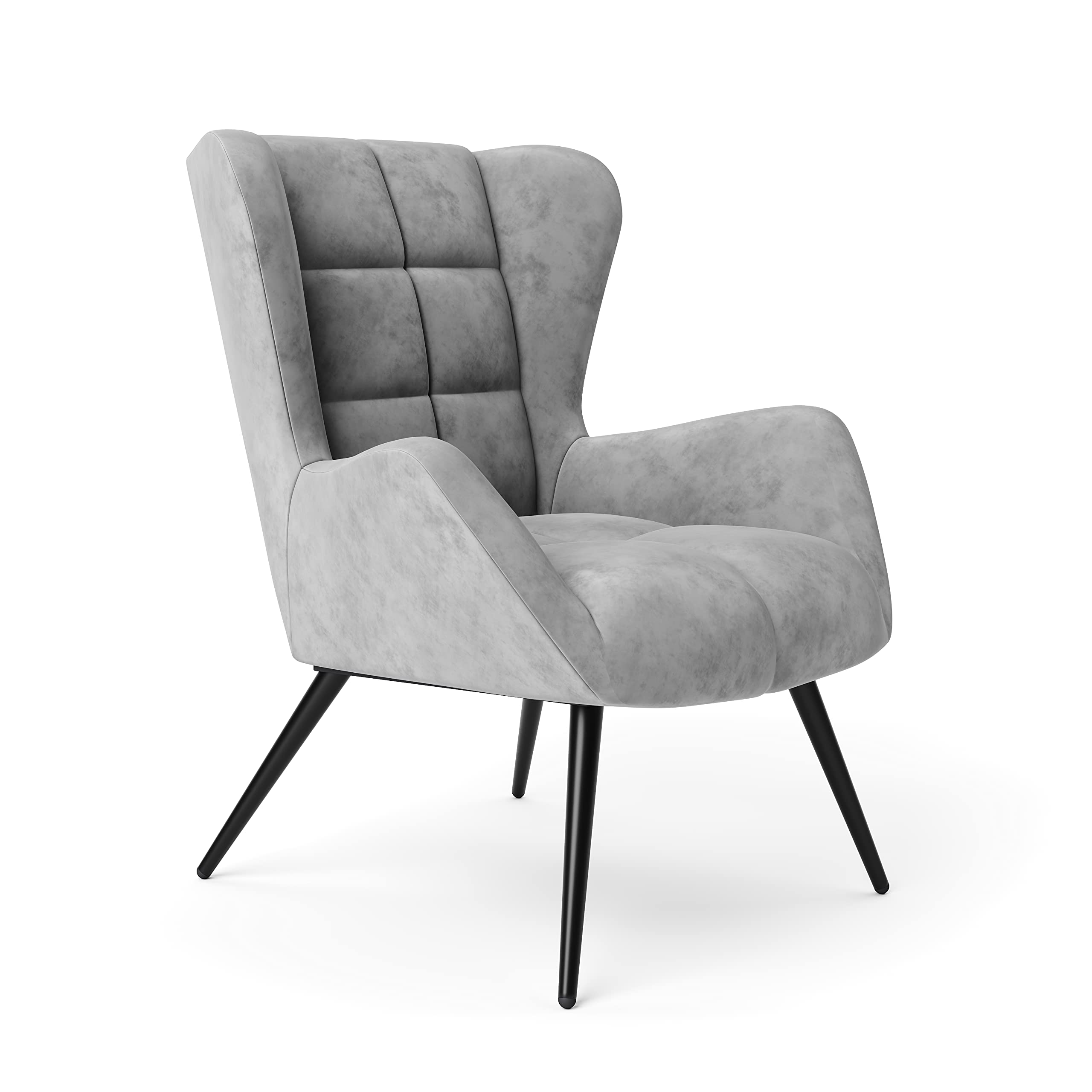 B&Q -  Dorel Home Dalton Accent Chair In Velvet Grey