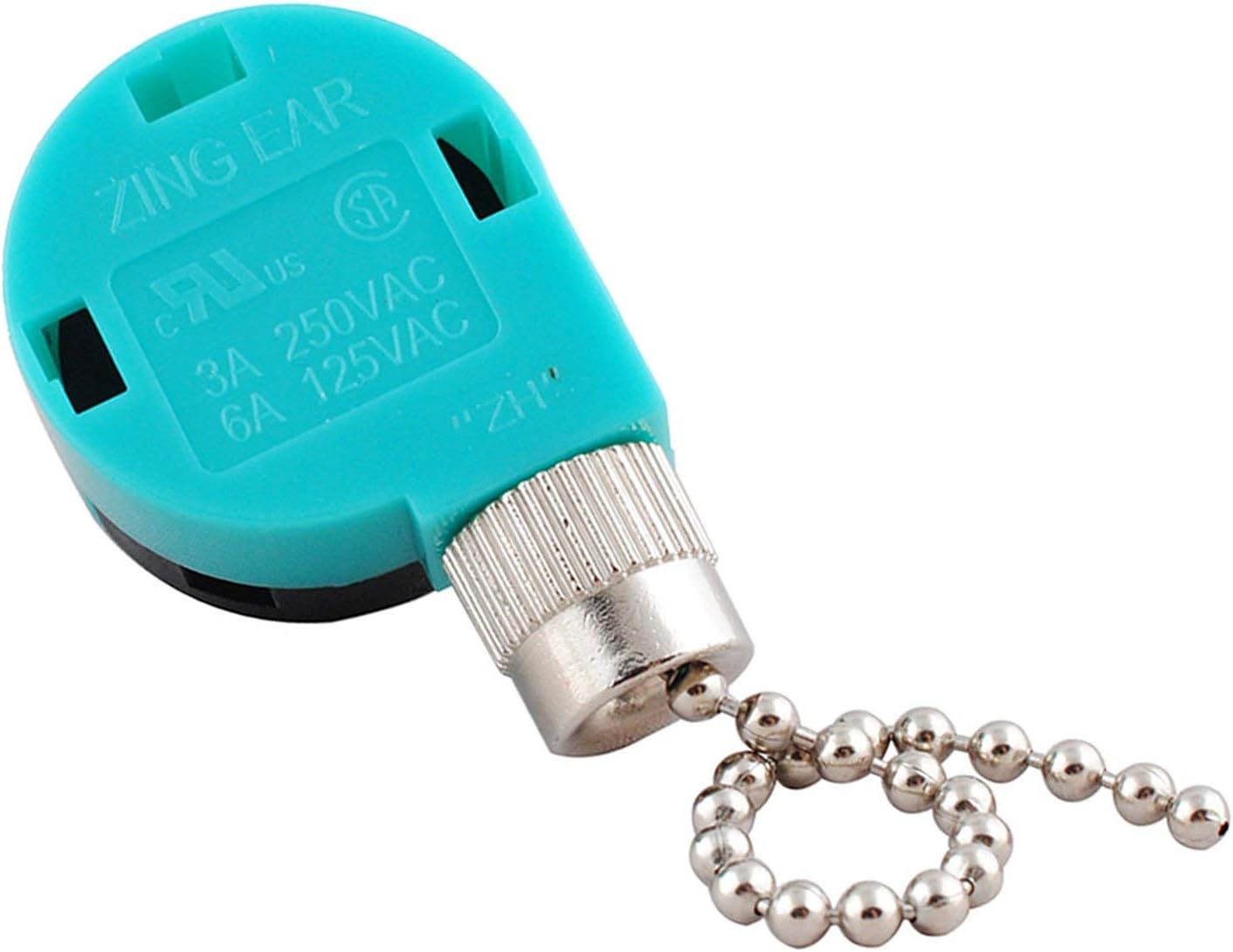 ZE-268S6 & ZE-208S6 Switch 3 Speed Pull Chain Control Fan Switch,4 Wire Replacement Switch for Zing Ear Ceiling Fan, Appliances,Lamps by Ketofa