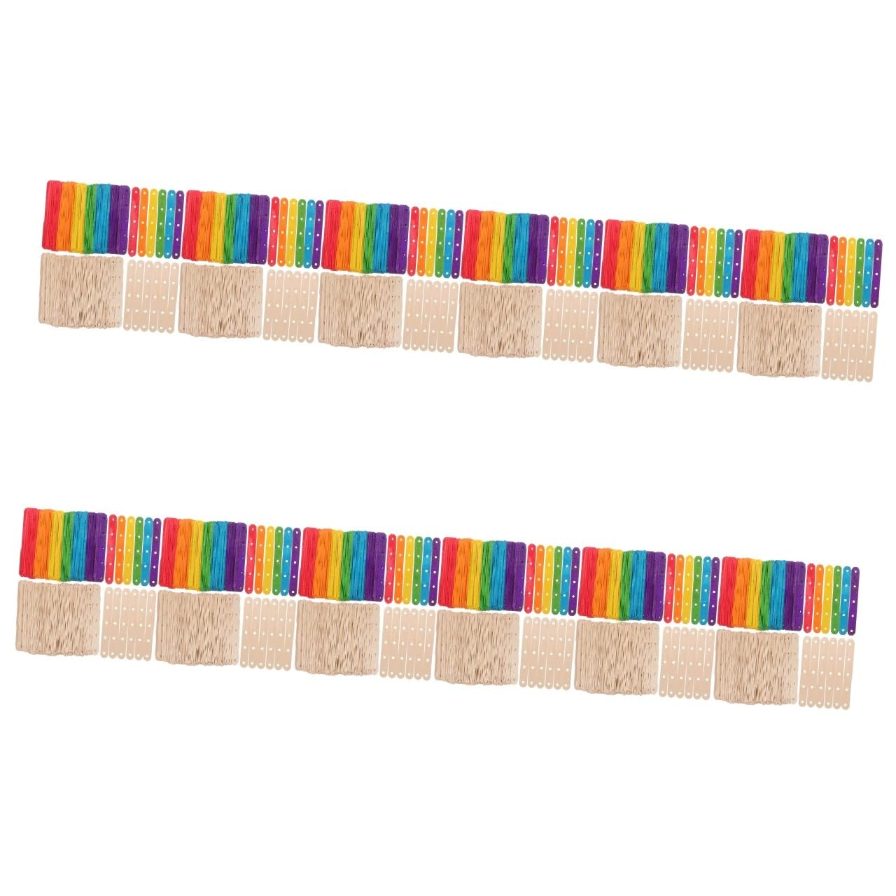 Operitacx 1200piezas Palitos De Madera De Naturales Para Manualidades Palitos De Helado Para Proyectos Creativos Coloridos Naturales