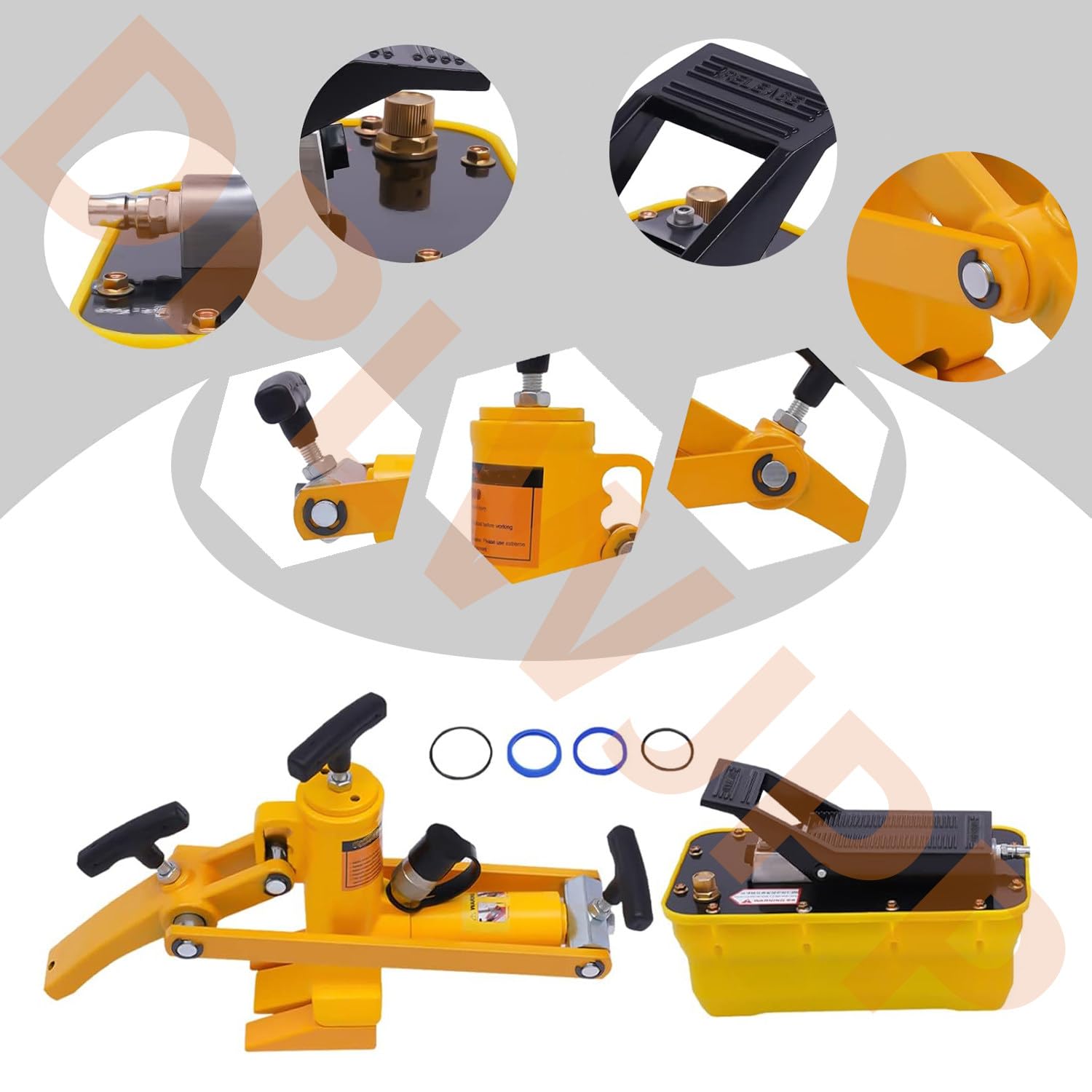 Kit per Riparazione Pneumatici Idraulici Strumento Manuale Portatile Smontagomme Auto Manuale per Stallonatori per Pneumatici per la Riparazione di Autocarri