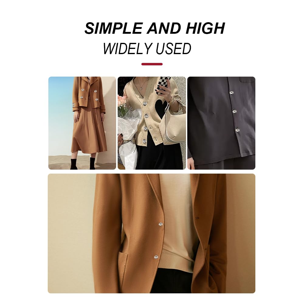 Multipac De 200 Boutons Pression Jersey - Argent 10mm