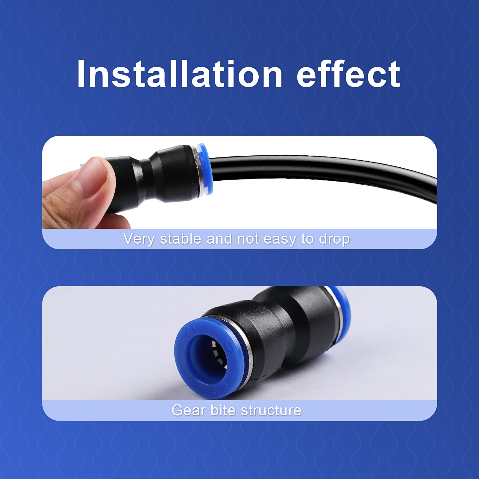 Kit 60 Raccords Rapide Air 5 Tailles (5/32" à 1/2") - Connecteurs Push-to-connect Pour Tuyaux Pneumatiques