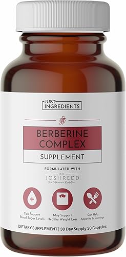 JUST INGREDIENTS Suplemento de berberina  Fórmula de apoyo a base de hierbas de 30 cápsulas con Berberis Aristata orgánica  Tradicionalmente